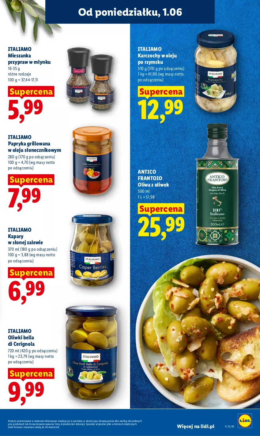 Gazetka promocyjna Lidl - Gazetka ważna od 1.06 do 3.06 - ważna 01.06 do 03.06.2026 - strona 55 - produkty: Bell, Bella, Grill, Kapary, Karczochy, Olej, Oliwa, Oliwa z oliwek, Oliwki, Papryka, Papryka grillowana