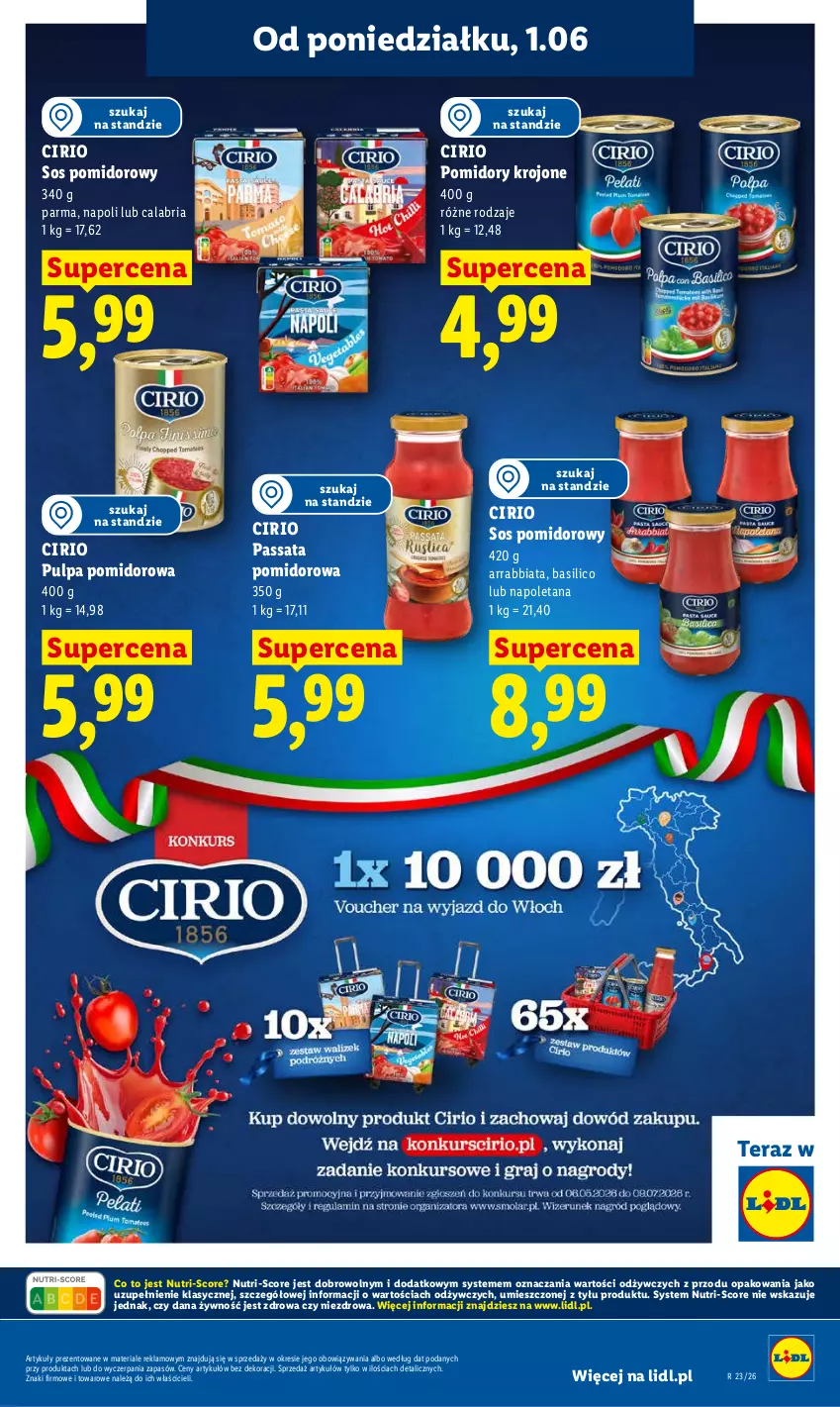 Gazetka promocyjna Lidl - Gazetka ważna od 1.06 do 3.06 - ważna 01.06 do 03.06.2026 - strona 57 - produkty: Pomidory, Pomidory krojone, Pulpa pomidorowa, Sos, Sos pomidorowy, Tera