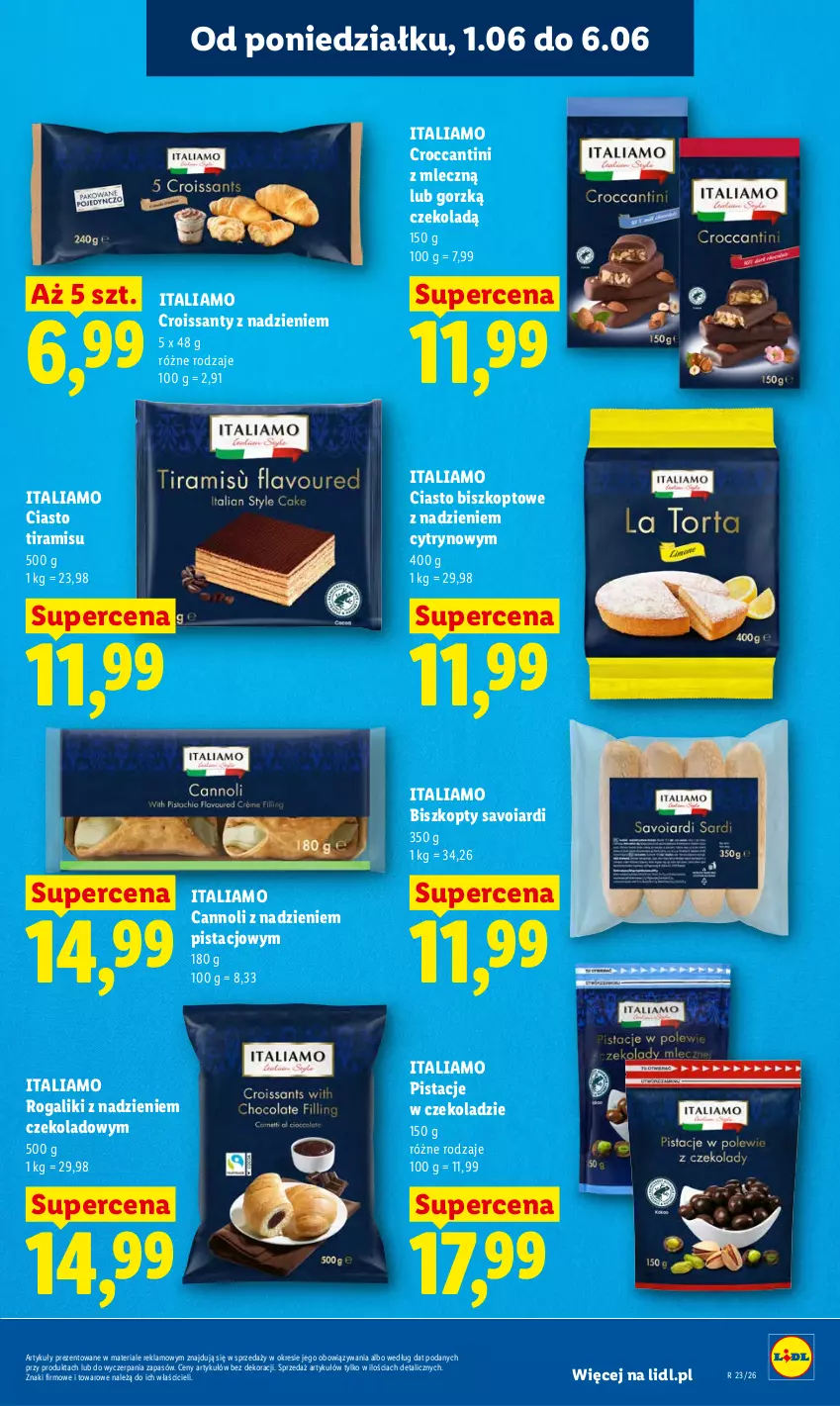 Gazetka promocyjna Lidl - Gazetka ważna od 1.06 do 3.06 - ważna 01.06 do 03.06.2026 - strona 65 - produkty: Biszkopty, Croissant, Pistacje, Rogal