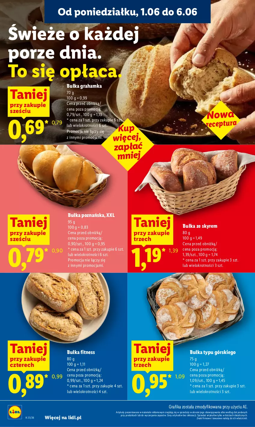 Gazetka promocyjna Lidl - Gazetka ważna od 1.06 do 3.06 - ważna 01.06 do 03.06.2026 - strona 68 - produkty: Bułka, Bułka fitness, Bułka grahamka, Gra, Grafika, Por