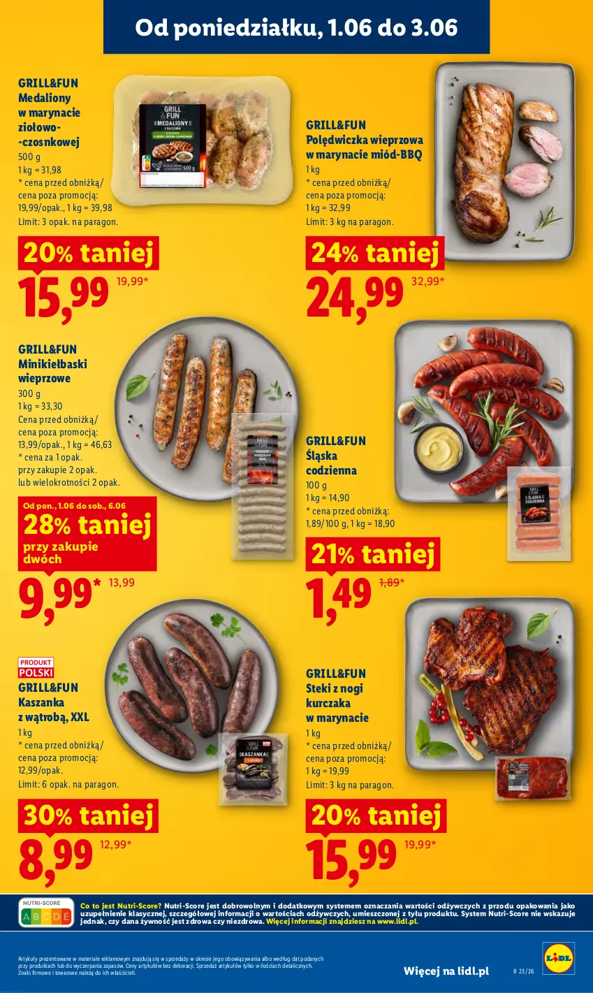 Gazetka promocyjna Lidl - Gazetka ważna od 1.06 do 3.06 - ważna 01.06 do 03.06.2026 - strona 71 - produkty: Grill, Kasza, Kaszanka, Kurczak, Lion, Miód, Polędwiczka wieprzowa, Stek