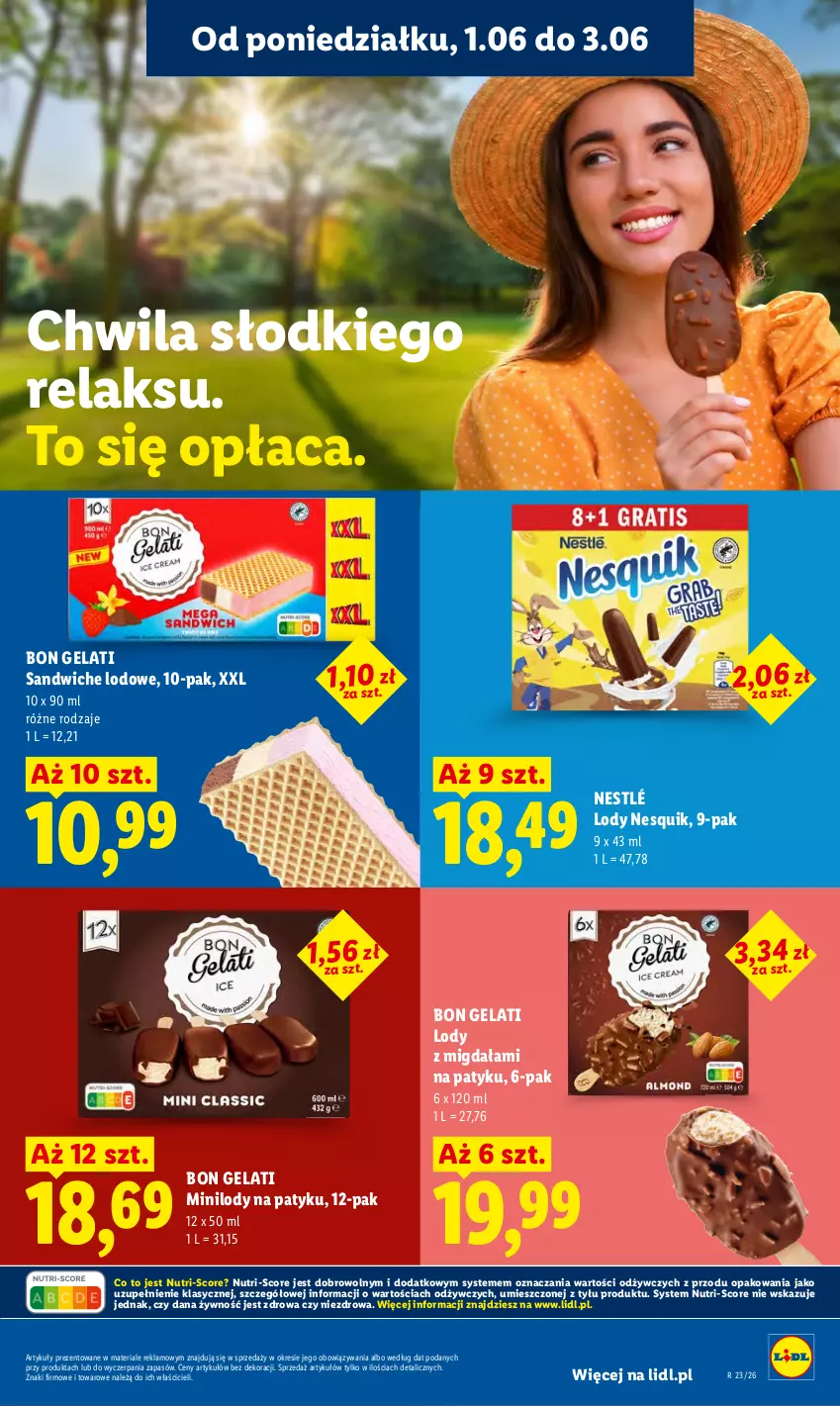 Gazetka promocyjna Lidl - Gazetka ważna od 1.06 do 3.06 - ważna 01.06 do 03.06.2026 - strona 79 - produkty: Lody, Nesquik, Nestlé