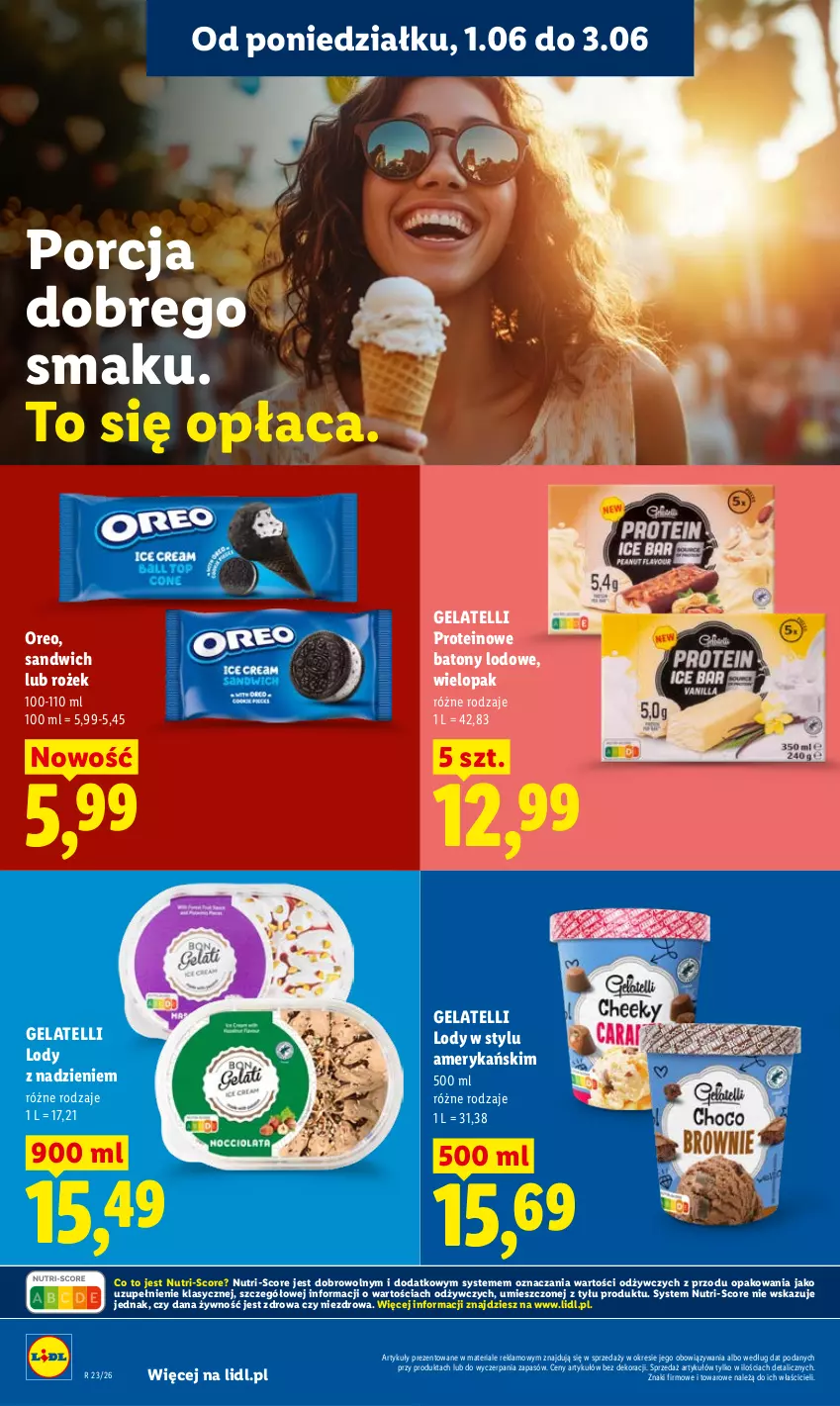 Gazetka promocyjna Lidl - Gazetka ważna od 1.06 do 3.06 - ważna 01.06 do 03.06.2026 - strona 80 - produkty: Baton, Lody, Oreo, Por