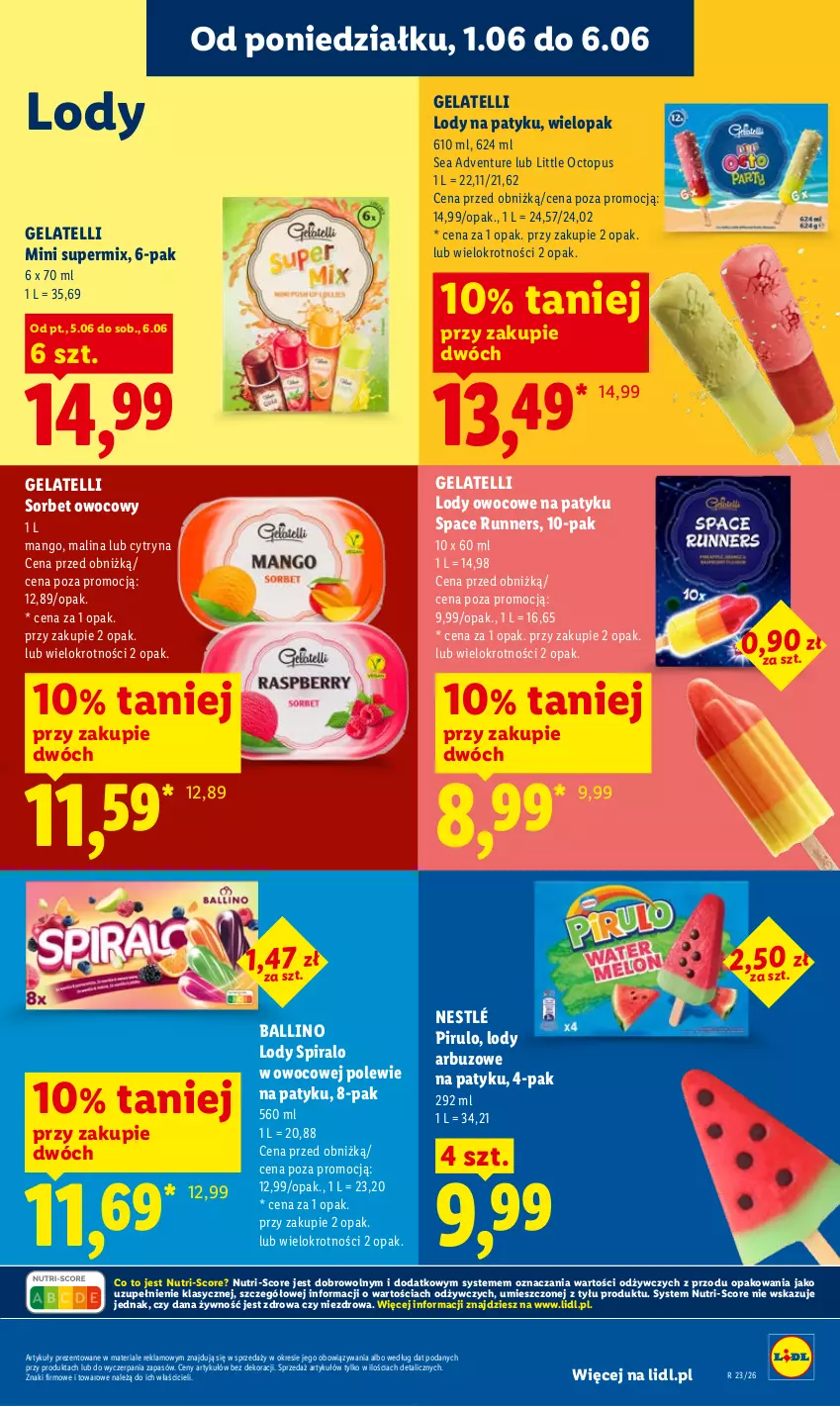 Gazetka promocyjna Lidl - Gazetka ważna od 1.06 do 3.06 - ważna 01.06 do 03.06.2026 - strona 81 - produkty: Arbuz, Lody, Mango, Nestlé, Top