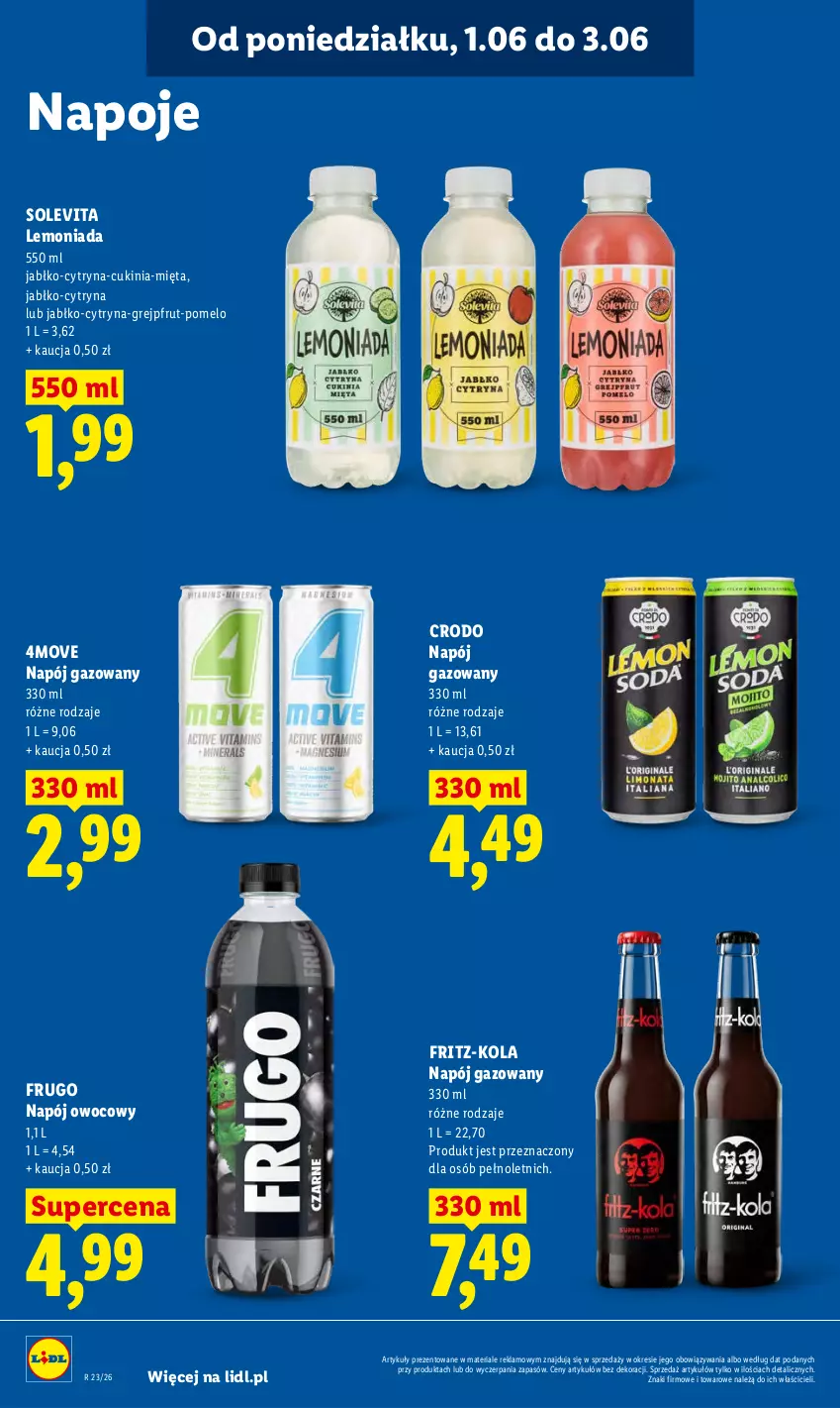 Gazetka promocyjna Lidl - Gazetka ważna od 1.06 do 3.06 - ważna 01.06 do 03.06.2026 - strona 86 - produkty: Grejpfrut, Lemoniada, Mięta, Napój, Napój gazowany, Napoje, Pomelo