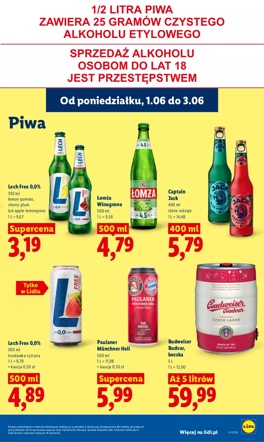 Gazetka promocyjna Lidl - Gazetka ważna od 1.06 do 3.06 - ważna 01.06 do 03.06.2026 - strona 89 - produkty: Captain Jack, Gra, Piwa, Pomelo, Ser, Wino