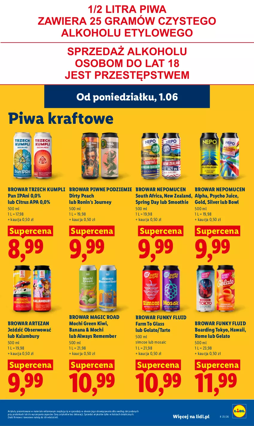 Gazetka promocyjna Lidl - Gazetka ważna od 1.06 do 3.06 - ważna 01.06 do 03.06.2026 - strona 91 - produkty: Always, Fa, Kiwi, Piwa, Ser, Smoothie
