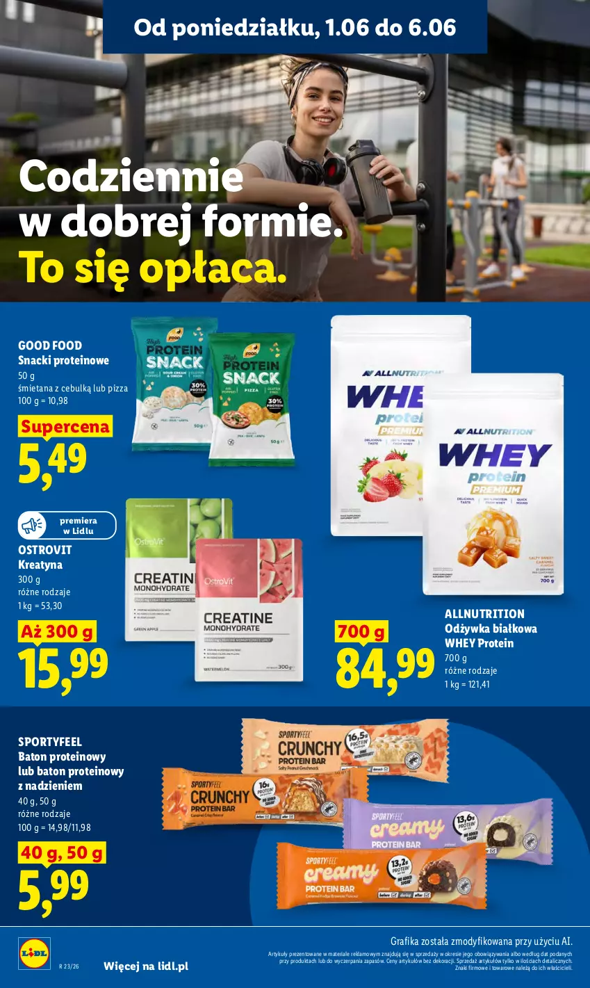 Gazetka promocyjna Lidl - Gazetka ważna od 1.06 do 3.06 - ważna 01.06 do 03.06.2026 - strona 96 - produkty: Baton, Gra, Grafika, Odżywka, Pizza, Por, Sport