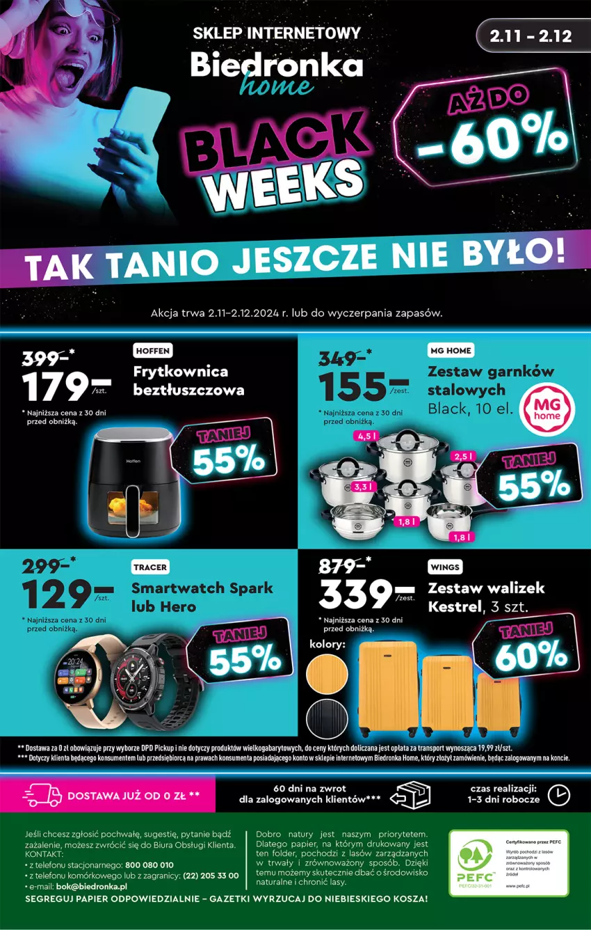 Gazetka promocyjna Biedronka - Black Week do -60% - ważna 02.11 do 02.12.2024 - strona 7 - produkty: Gra, Kosz, Papier, Por, Sport, Telefon, Tran