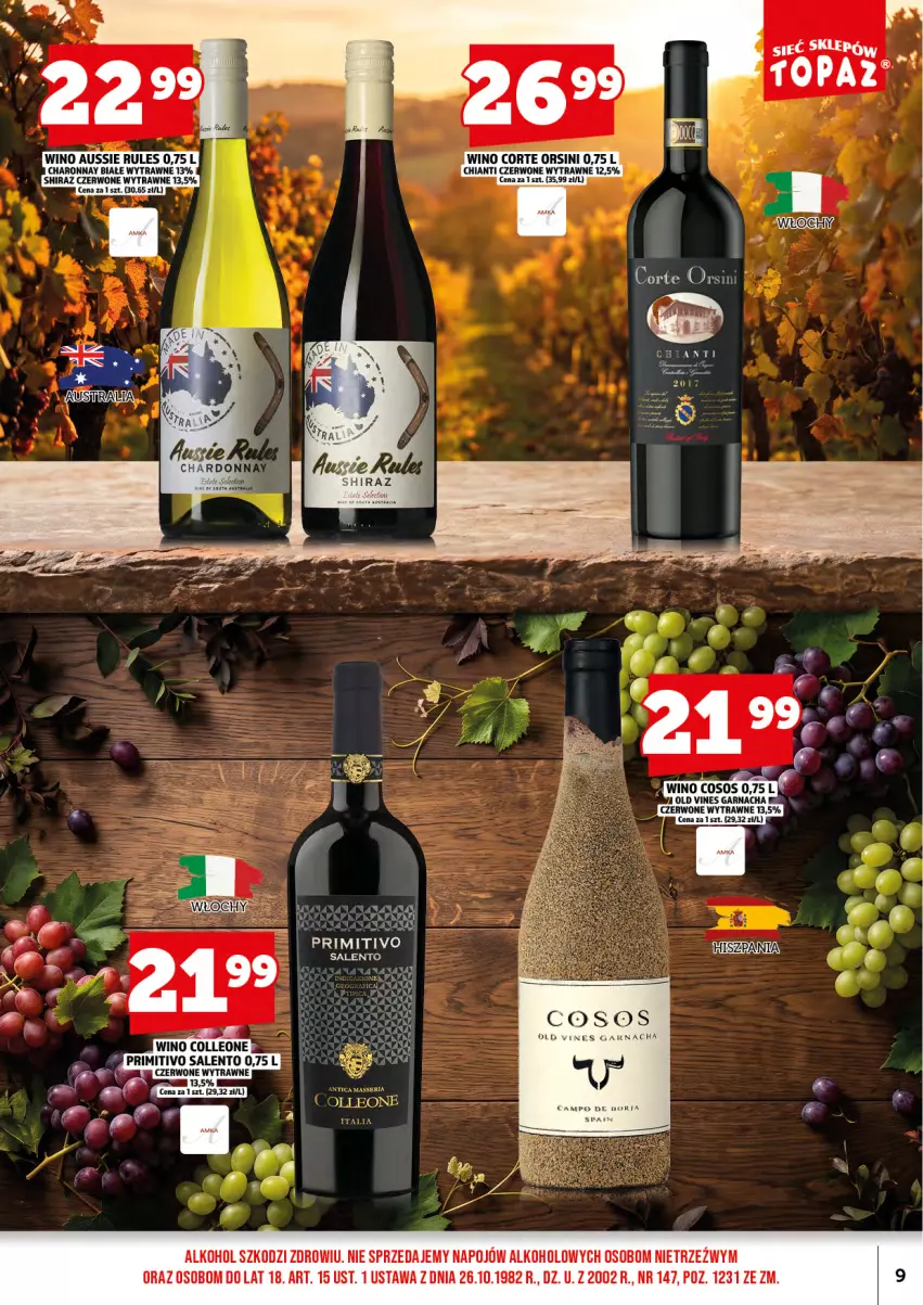 Gazetka promocyjna Topaz - Gazetka - ważna 01.11 do 15.11.2026 - strona 11 - produkty: Shiraz, Sos, Wino