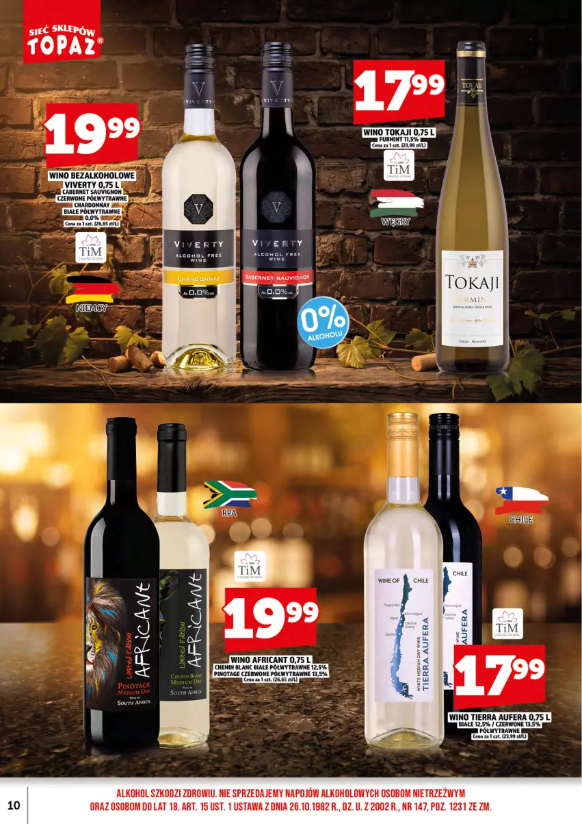 Gazetka promocyjna Topaz - Gazetka - ważna 01.11 do 15.11.2026 - strona 12 - produkty: Chardonnay, Tokaji, Top, Wino