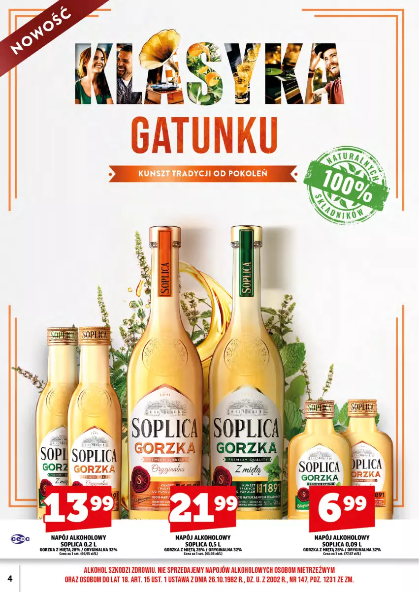 Gazetka promocyjna Topaz - Gazetka - ważna 01.11 do 15.11.2026 - strona 6 - produkty: Gin, Gra, Napój, Soplica