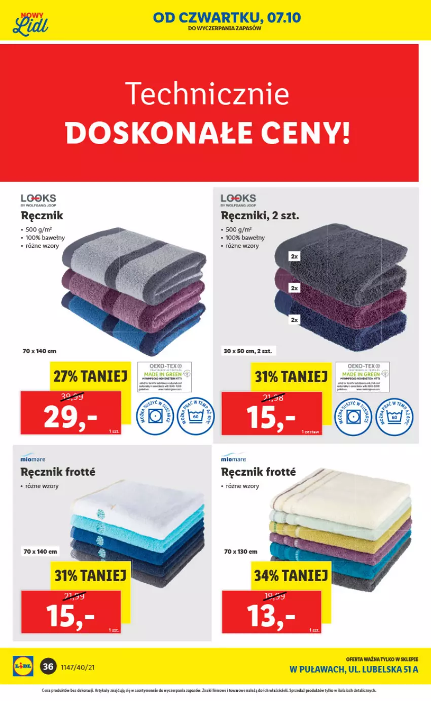 Gazetka promocyjna Lidl - Lidl w Puławach ponownie otwarty - ważna 04.10 do 10.10.2021 - strona 36 - produkty: LG, Panda, Ręcznik, Tera