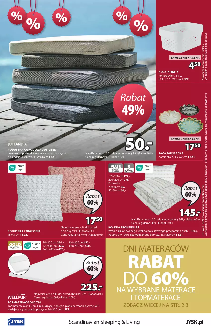 Gazetka promocyjna Jysk - Oferta tygodnia - ważna 05.06 do 23.06.2024 - strona 17 - produkty: Kołdra, Kosz, Materac, Poduszka, Siedzisko, Taca, Tera, Top