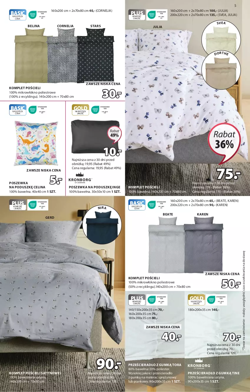 Gazetka promocyjna Jysk - Oferta tygodnia - ważna 05.06 do 23.06.2024 - strona 6 - produkty: Komplet pościeli, Materac, Materac sprężynowy, Pościel, Poszewka, Prześcieradło, Sok, Tera, Wełna