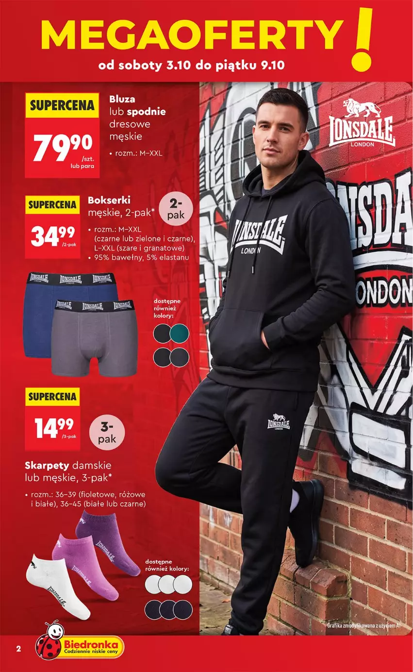 Gazetka promocyjna Biedronka - Okazje Tygodnia - ważna 03.10 do 17.10.2026 - strona 2 - produkty: Dres, Gra, Granat, Karp, Spodnie, Spodnie dresowe