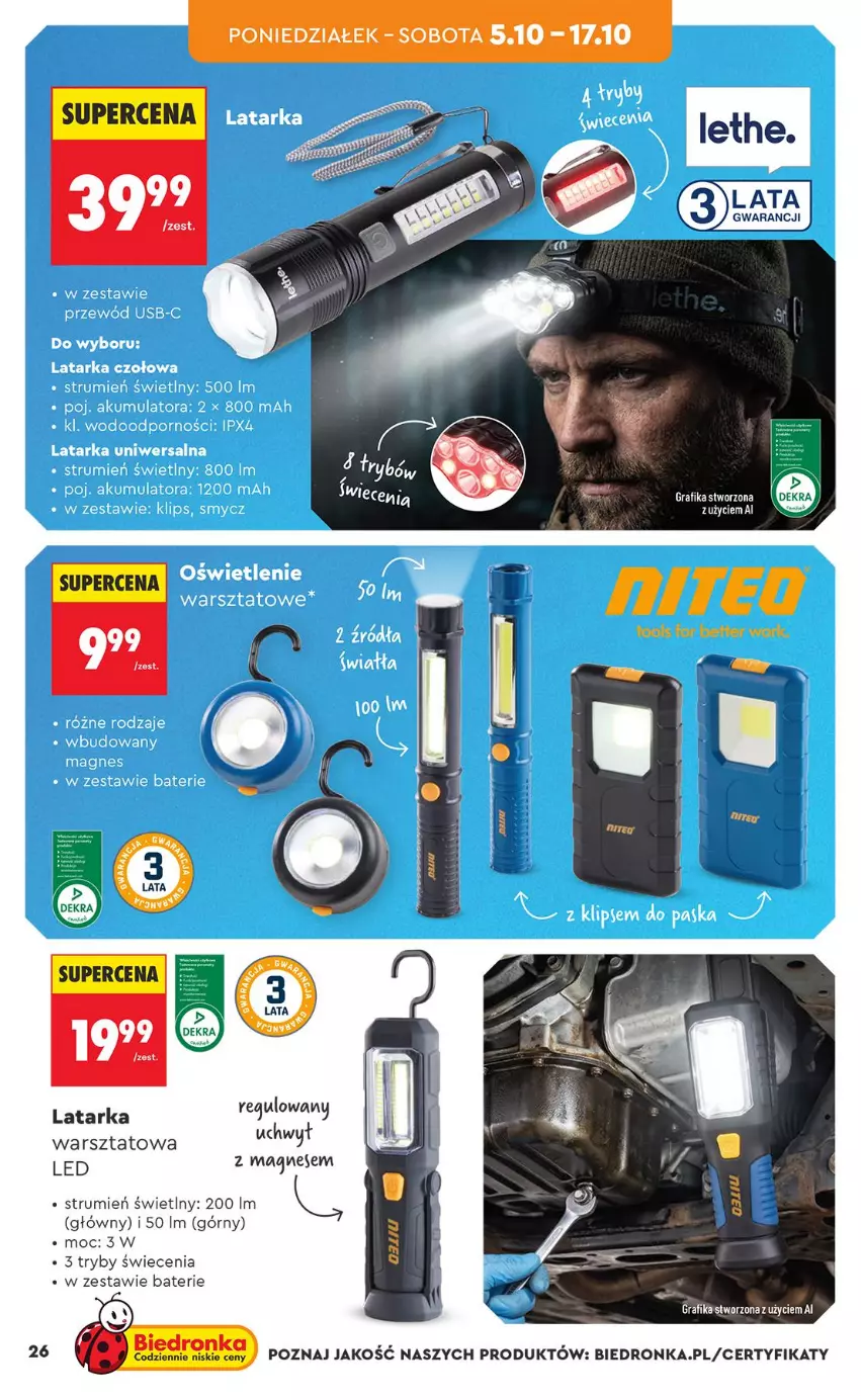 Gazetka promocyjna Biedronka - Okazje Tygodnia - ważna 03.10 do 17.10.2026 - strona 26 - produkty: Gra, Grafika, Latarka, Rum, Tarka