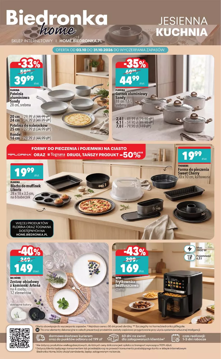 Gazetka promocyjna Biedronka - Okazje Tygodnia - ważna 03.10 do 17.10.2026 - strona 40 - produkty: Forma do pieczenia, Garnek, Intel, Patelnia, Piec, Por, Sport, Tran
