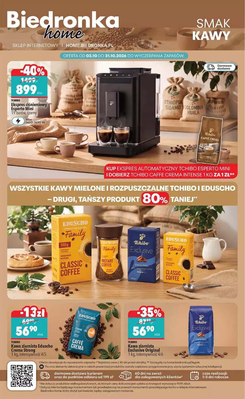 Gazetka promocyjna Biedronka - Okazje Tygodnia - ważna 03.10 do 17.10.2026 - strona 42 - produkty: Gin, Intel, Kawa, Kawa ziarnista, Por, Pralka, Sport, Tchibo, Tran