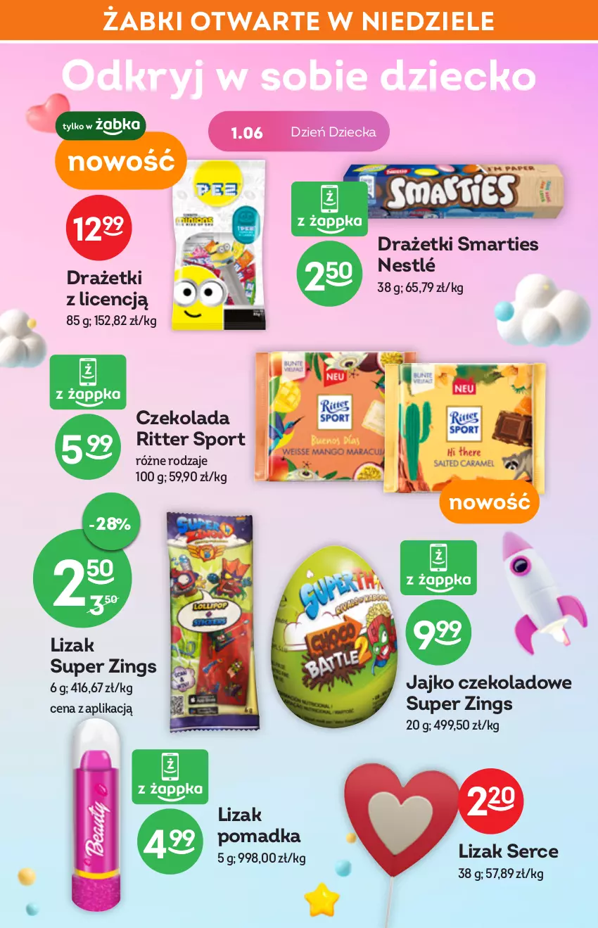 Gazetka promocyjna Żabka - ważna 01.06 do 14.06.2022 - strona 24 - produkty: Czekolada, Nestlé, Por, Ritter Sport, Ser, Sport