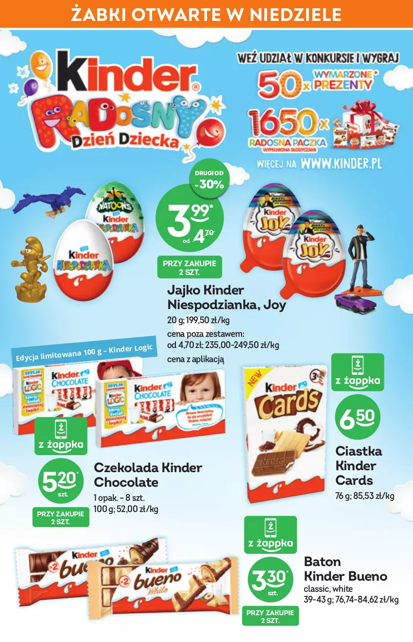 Gazetka promocyjna Żabka - ważna 01.06 do 14.06.2022 - strona 28 - produkty: Baton, Ciastka, Czekolada, Kinder, Kinder Bueno