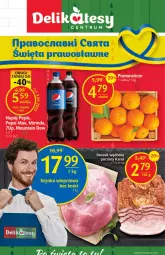 Gazetka promocyjna Delikatesy Centrum - Gazetka święta prawosławne - Gazetka - ważna od 05.01 do 05.01.2023 - strona 1 - produkty: Rum, 7up, Pepsi max, Mirinda, Pomarańcze, Siatka, Pepsi, Boczek, Napój
