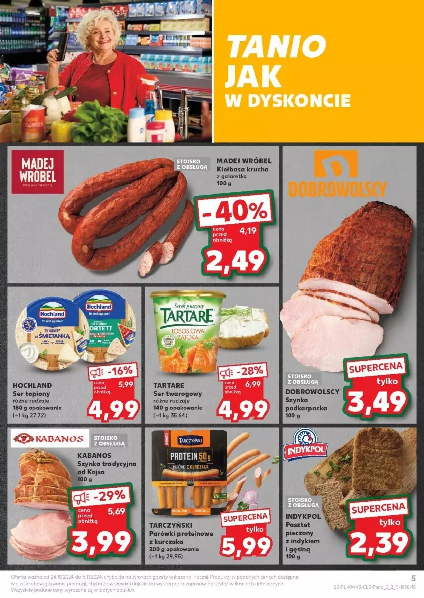 Gazetka promocyjna Kaufland - ważna 24.10 do 06.11.2024 - strona 20 - produkty: Kiełbasa, Kiełbasa krucha, Madej Wróbel, Ser, Ser twarogowy, Serek, Serek puszysty, Tarta, Tartare