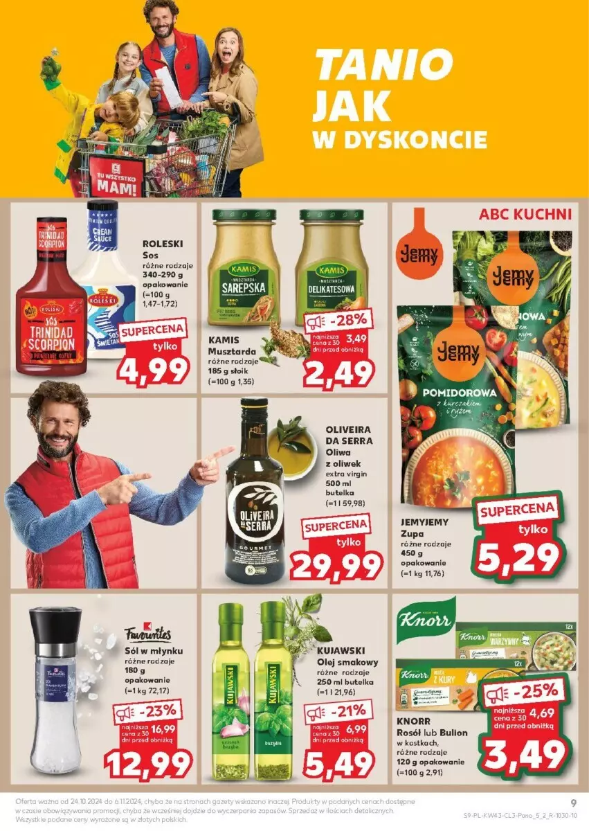 Gazetka promocyjna Kaufland - ważna 24.10 do 06.11.2024 - strona 24 - produkty: Bulion, Gin, Kamis, Kujawski, Lion, Mus, Musztarda, Olej, Olej smakowy, Oliwa, Oliwa z oliwek, Rosół, Ser, Sól, Sos, Zupa