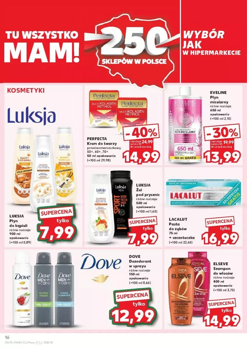 Gazetka promocyjna Kaufland - ważna 24.10 do 06.11.2024 - strona 8 - produkty: Dezodorant, Dove, Elseve, Eveline, Krem do twarzy, Lacalut, Luksja, Mars, Perfecta, Płyn do kąpieli, Szampon, Szczoteczka