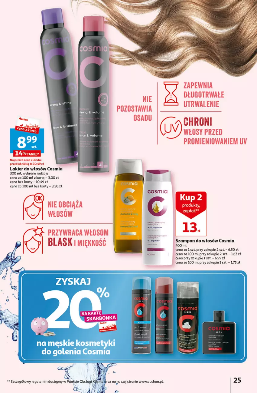 Gazetka promocyjna Auchan - Gazetka Rewelacyjnie małe CENY! Hipermarket Auchan - ważna 07.09 do 13.09.2023 - strona 25 - produkty: Gra, Lakier, Lakier do włosów, Szampon