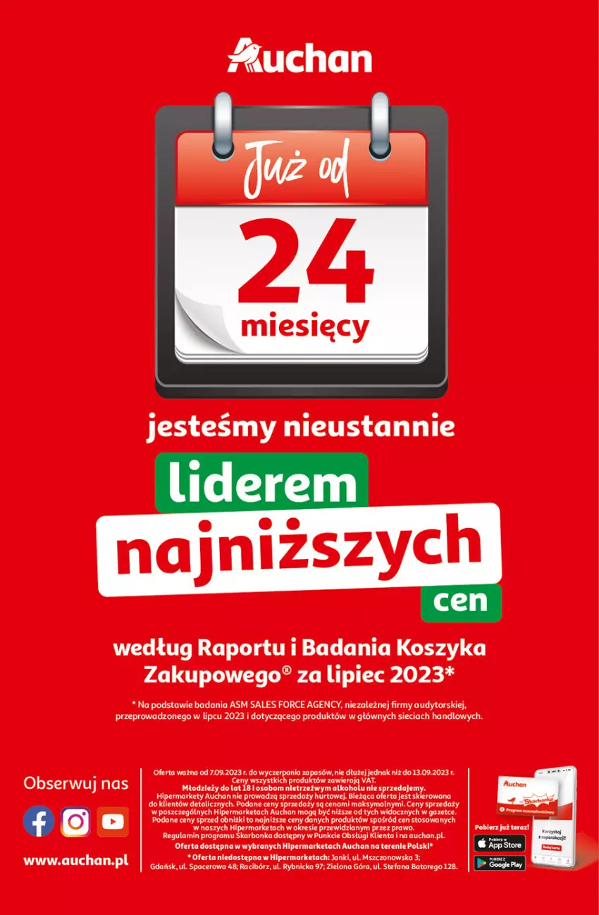 Gazetka promocyjna Auchan - Gazetka Rewelacyjnie małe CENY! Hipermarket Auchan - ważna 07.09 do 13.09.2023 - strona 40 - produkty: Acer, Fa, Gra, Kosz, Piec, Por