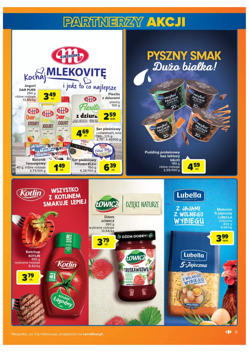 Gazetka promocyjna Carrefour - Gazetka Carrefour - ważna 08.02 do 28.02.2022 - strona 9 - produkty: Baton, Bell, Bella, Brie, Camembert, Dżem, Jogurt, Lubella, Olej, Pudding, Pur, Ser, Ser pleśniowy, Tonik