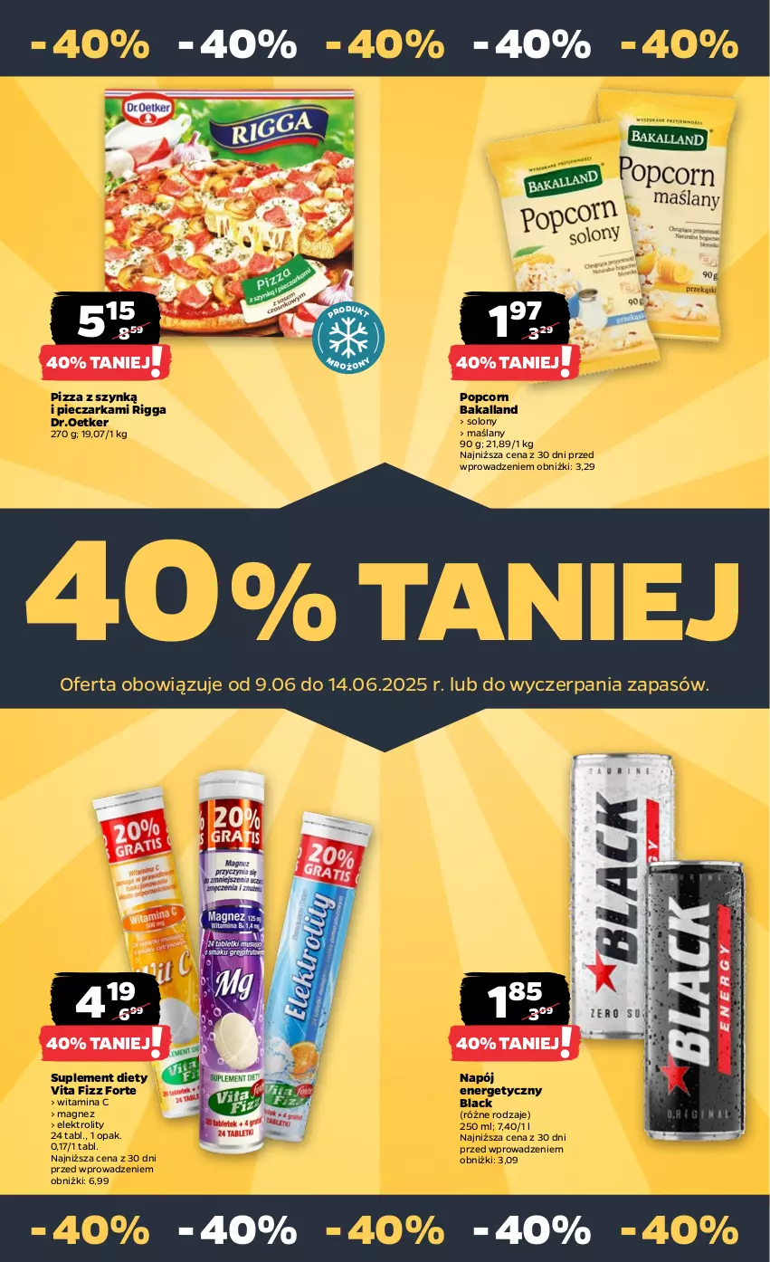 Gazetka promocyjna Netto - Od Poniedziałku - ważna 09.06 do 14.06.2025 - strona 27 - produkty: Bakalland, Lack, Magnez, Napój, Napój energetyczny, Piec, Pieczarka, Pizza, Popcorn, Suplement diety