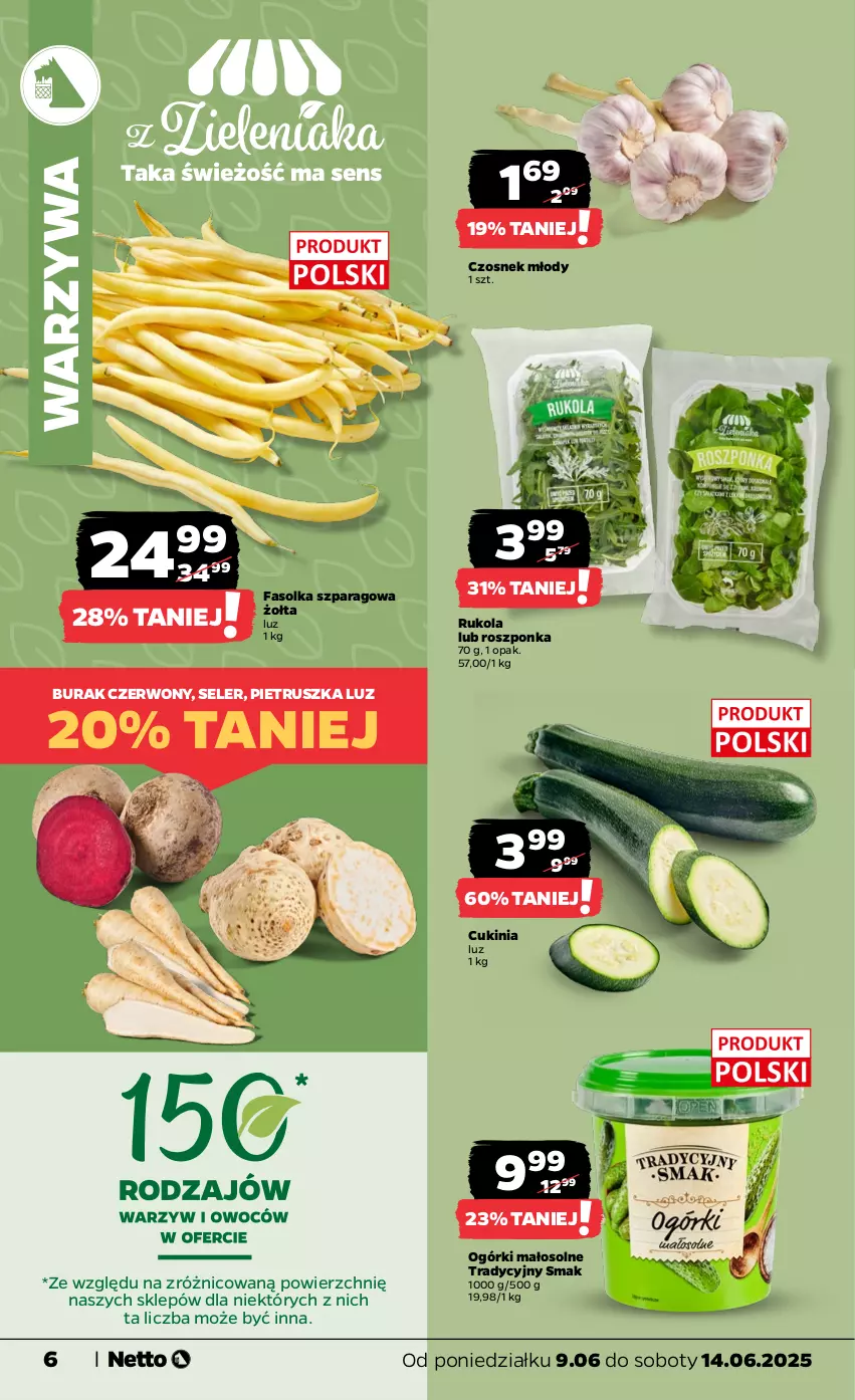 Gazetka promocyjna Netto - Od Poniedziałku - ważna 09.06 do 14.06.2025 - strona 6 - produkty: Czosnek, Fa, Pietruszka, Roszponka, Rukola, Warzywa