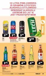 Gazetka promocyjna Netto - Od Poniedziałku - Gazetka - ważna od 14.06 do 14.06.2025 - strona 21 - produkty: Piwa, Piwo, Koc, Gra, Tyskie, Tatra, Okocim, Captain Jack, Lech Premium