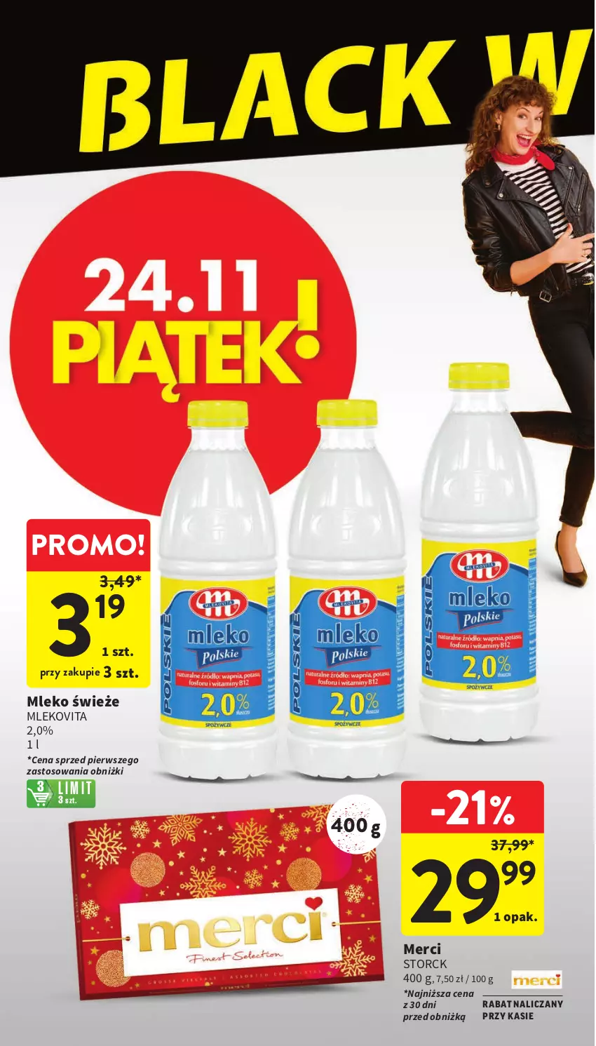 Gazetka promocyjna Intermarche - Gazetka Intermarche - ważna 23.11 do 29.11.2023 - strona 2 - produkty: Merci, Mleko, Mlekovita