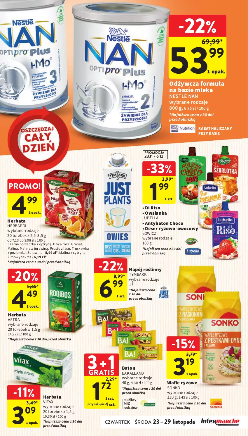 Gazetka promocyjna Intermarche - Gazetka Intermarche - ważna 23.11 do 29.11.2023 - strona 37 - produkty: Bakalland, Baton, Bell, Bella, Deser, Dzika róża, Gra, Granat, Herbapol, Herbata, Kret, Lubella, Napój, Napój roślinny, Nestlé, Owsianka, Por, Róża, Ryż, Ser, Sonko, Top, Tymbark, Vitax, Wafle