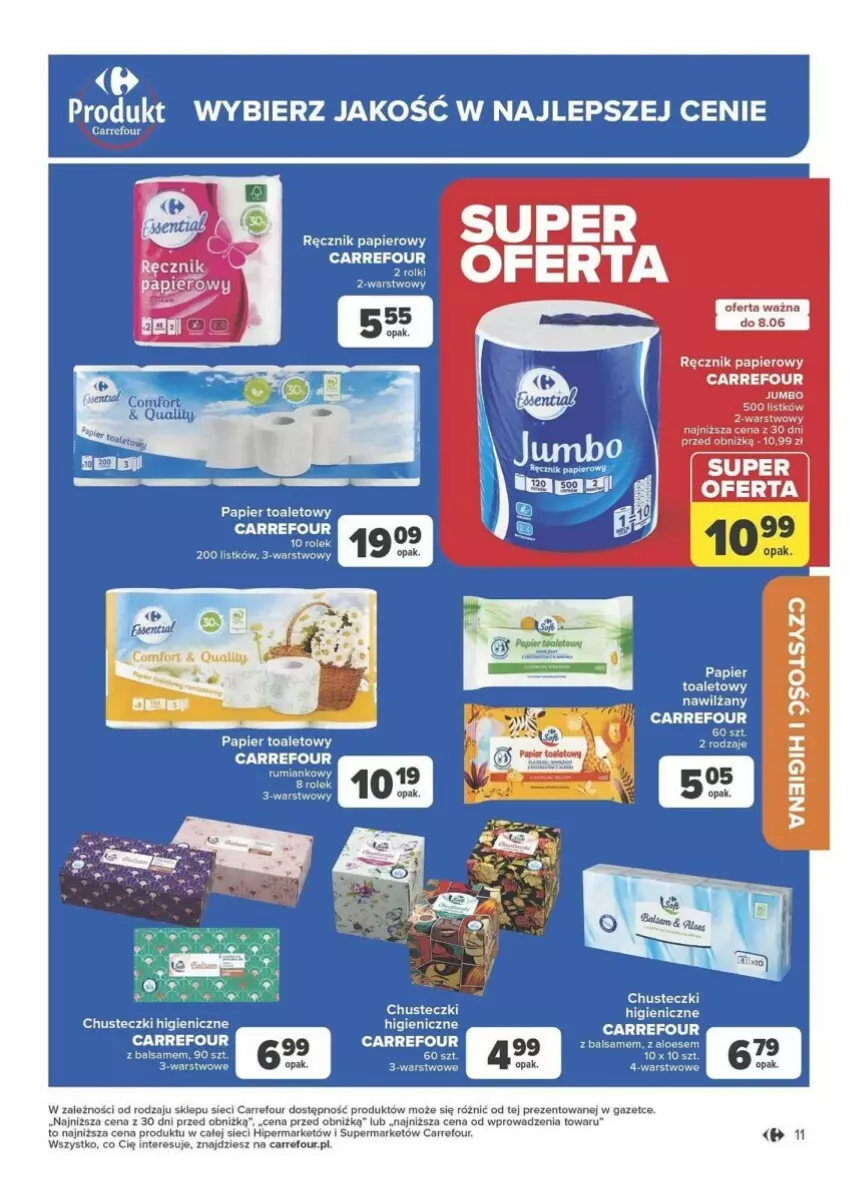 Gazetka promocyjna Carrefour - ważna 04.06 do 16.06.2024 - strona 3 - produkty: Chusteczki, Fa, Papier, Papier toaletowy, Ręcznik, Rum