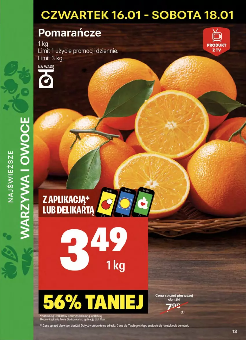 Gazetka promocyjna Delikatesy Centrum - NOWA GAZETKA Delikatesy Centrum od 16 stycznia! 16-22.01.2025 - ważna 16.01 do 22.01.2025 - strona 13 - produkty: Owoce, Pomarańcze, Rum, Warzywa, Warzywa i owoce