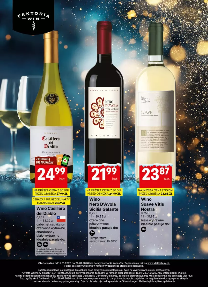 Gazetka promocyjna Delikatesy Centrum - Delibarek DC03-DC04 - ważna 15.01 do 28.01.2026 - strona 2 - produkty: Cabernet Sauvignon, Chardonnay, Fa, Gala, Rama, Rum, Tran, Wino