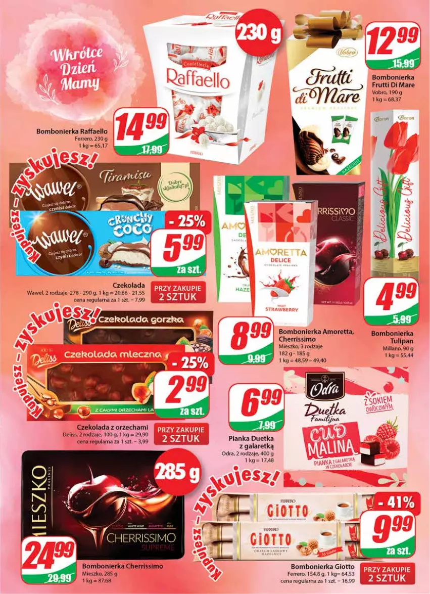 Gazetka promocyjna Dino - Gazetka - ważna 19.05 do 25.05.2021 - strona 17 - produkty: Czekolada, Deliss, Fa, Ferrero, Gala, Raffaello, Tulipan, Wawel