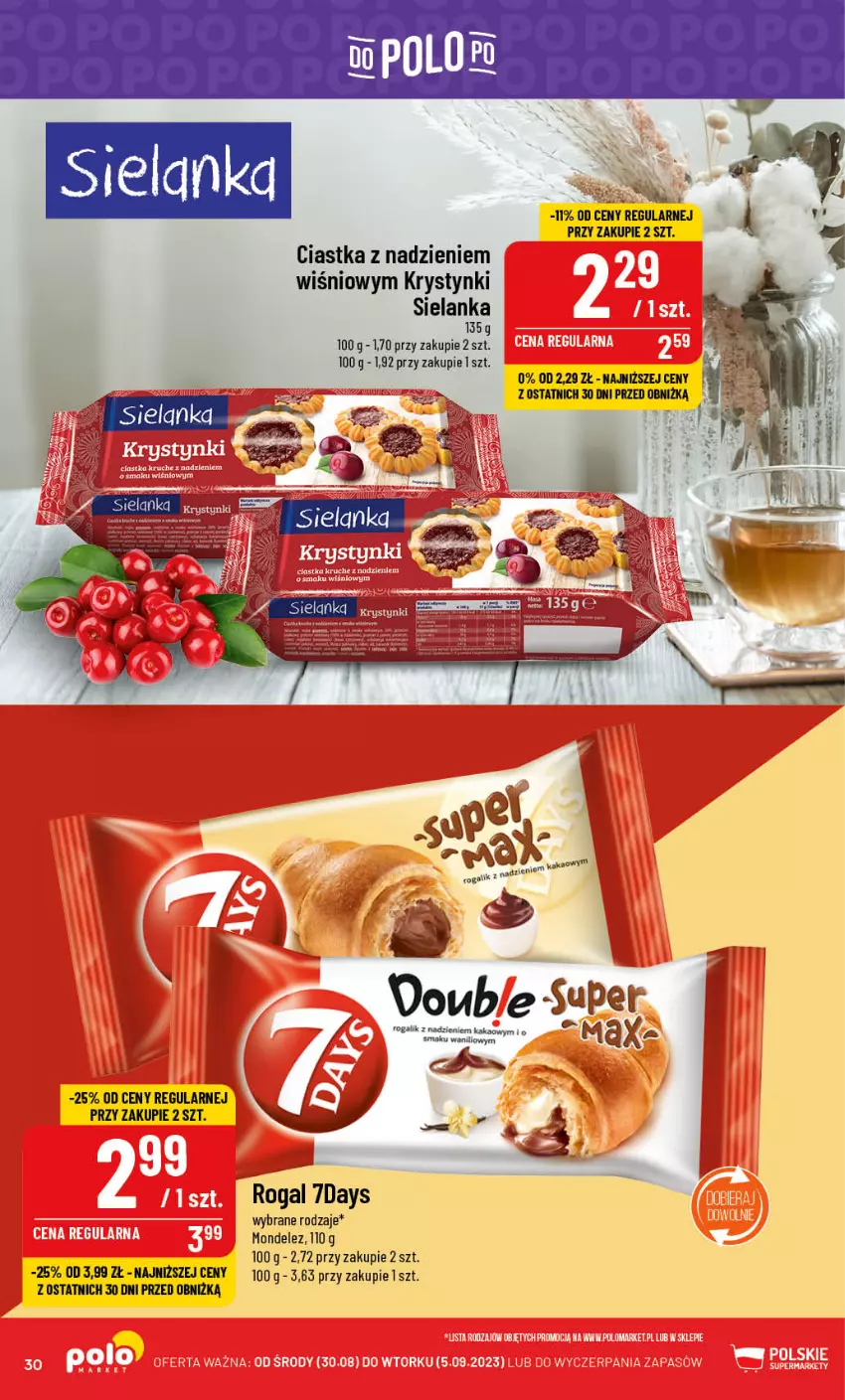 Gazetka promocyjna PoloMarket - Gazetka pomocyjna - ważna 30.08 do 05.09.2023 - strona 30 - produkty: Ciastka, Kakao, Rogal