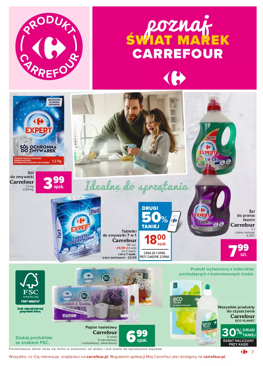 Gazetka promocyjna Carrefour - Gazetka Market - ważna 09.08 do 21.08.2021 - strona 7 - produkty: Papier, Papier toaletowy, Rum, Sól, Tablet, Tabletki do zmywarki, Zmywarki