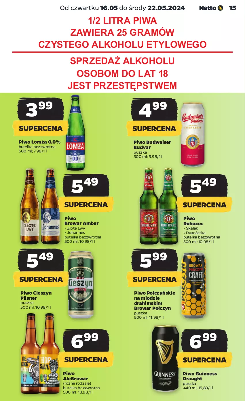 Gazetka promocyjna Netto - Od Czwartku - ważna 16.05 do 22.05.2024 - strona 15 - produkty: Gra, Piwa, Piwo, Ser