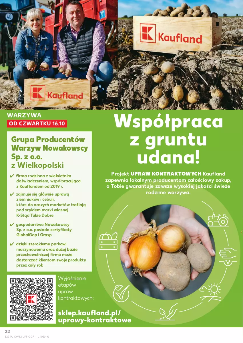Gazetka promocyjna Kaufland - Gazetka tygodnia - ważna 16.10 do 22.10.2025 - strona 22 - produkty: Gra, Grunt, LG, NOWAK, O nas, Sok, Warzywa