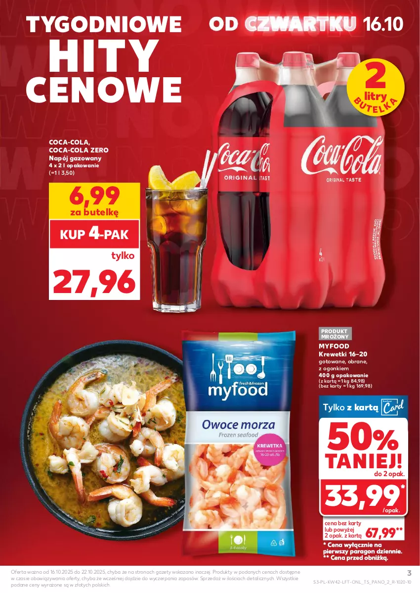 Gazetka promocyjna Kaufland - Gazetka tygodnia - ważna 16.10 do 22.10.2025 - strona 3 - produkty: Coca-Cola, Krewetki, Napój, Napój gazowany