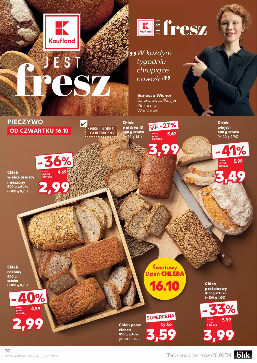 Gazetka promocyjna Kaufland - Gazetka tygodnia - ważna 16.10 do 22.10.2025 - strona 32 - produkty: Chleb, Chleb proteinowy, Chleb wieloziarnisty, Piec, Pieczywo, Tera