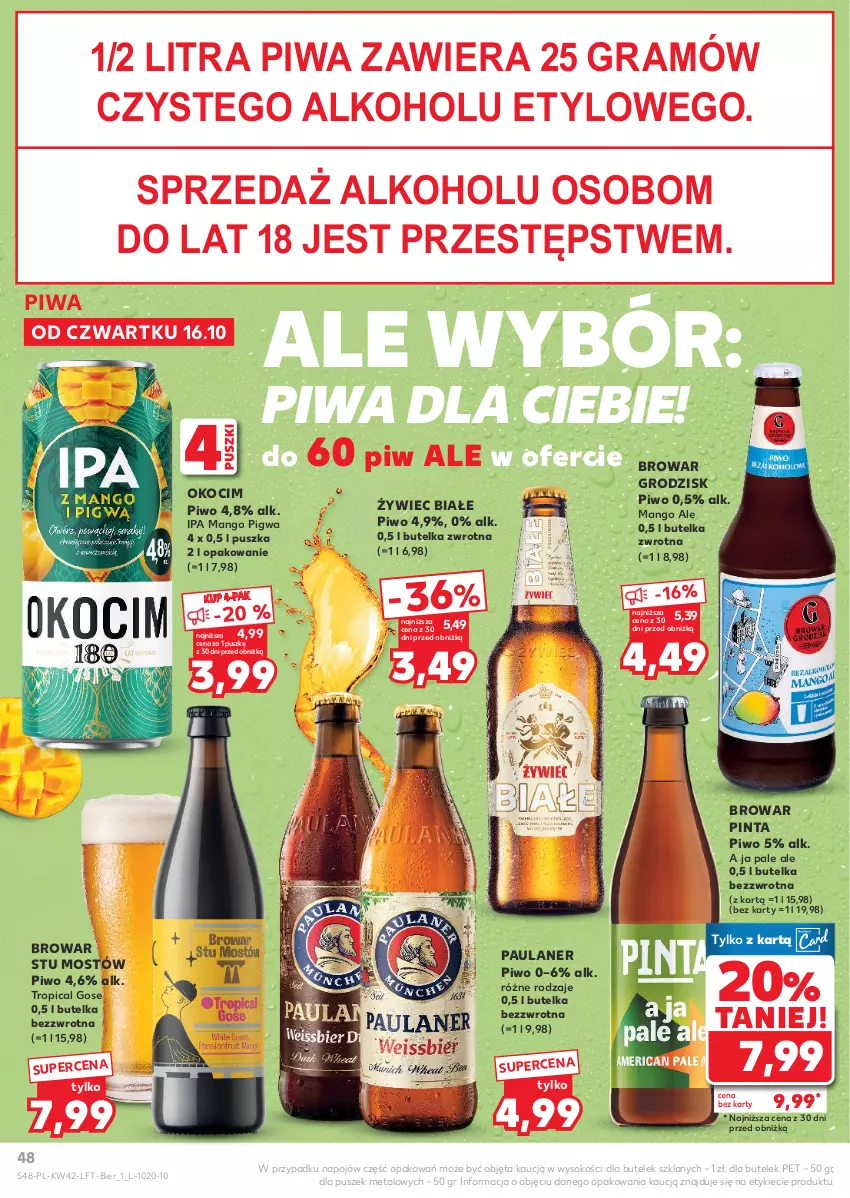 Gazetka promocyjna Kaufland - Gazetka tygodnia - ważna 16.10 do 22.10.2025 - strona 48 - produkty: Gra, Koc, Mango, Okocim, Piwa, Piwo, Sok, Tropical