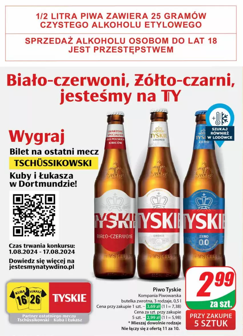 Gazetka promocyjna Dino - Gazetka 31 / 2024 - ważna 31.07 do 06.08.2024 - strona 44 - produkty: Kasza, Piwo, Tyskie