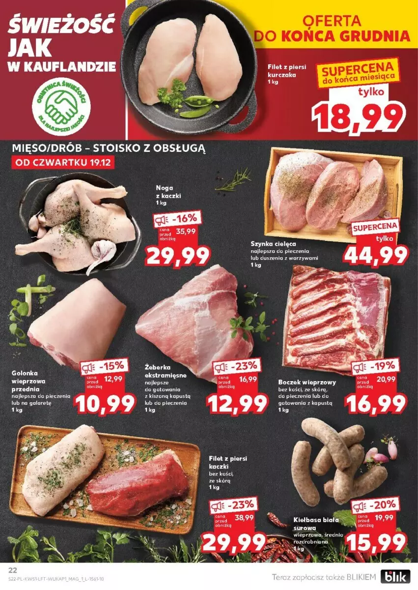 Gazetka promocyjna Kaufland - ważna 19.12 do 24.12.2024 - strona 16 - produkty: Boczek, Boczek wieprzowy, Drób, Filet z piersi kurczaka, Kapustą, Kiełbasa, Kiełbasa biała, Kurczak, Mięso, Szynka, Warzywa